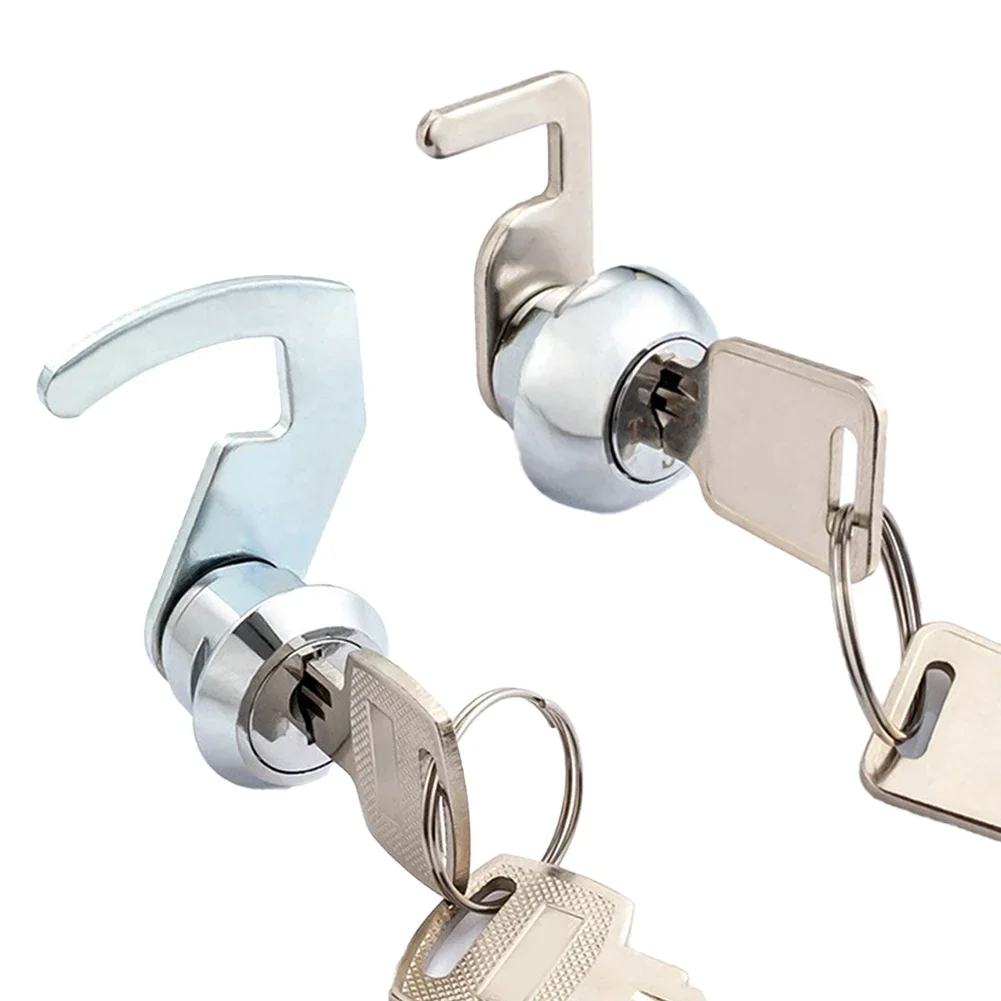 1set Lock With 2pcs Keys For Cash Drawer Locker Metal Cabinet Flight Box Lock Quick Clip Home Improvement Drawer Lock Parts