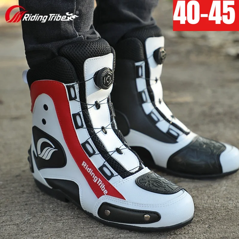 

Motorcycle Riding Boots for Men and Women Motocross Anti Fall Protection Racing Short Boots Four Season Riding Equipment
