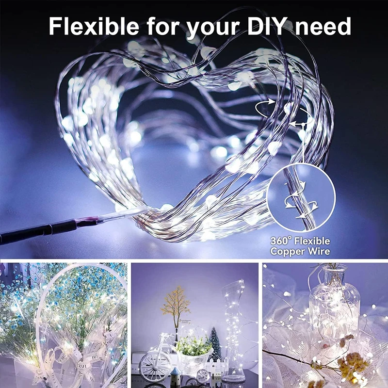 1pcs7m 50LED Solar Outdoor Lights String Garden Fairy Lights Waterproof Christmas Garland Yard Decoration Holiday Lighting