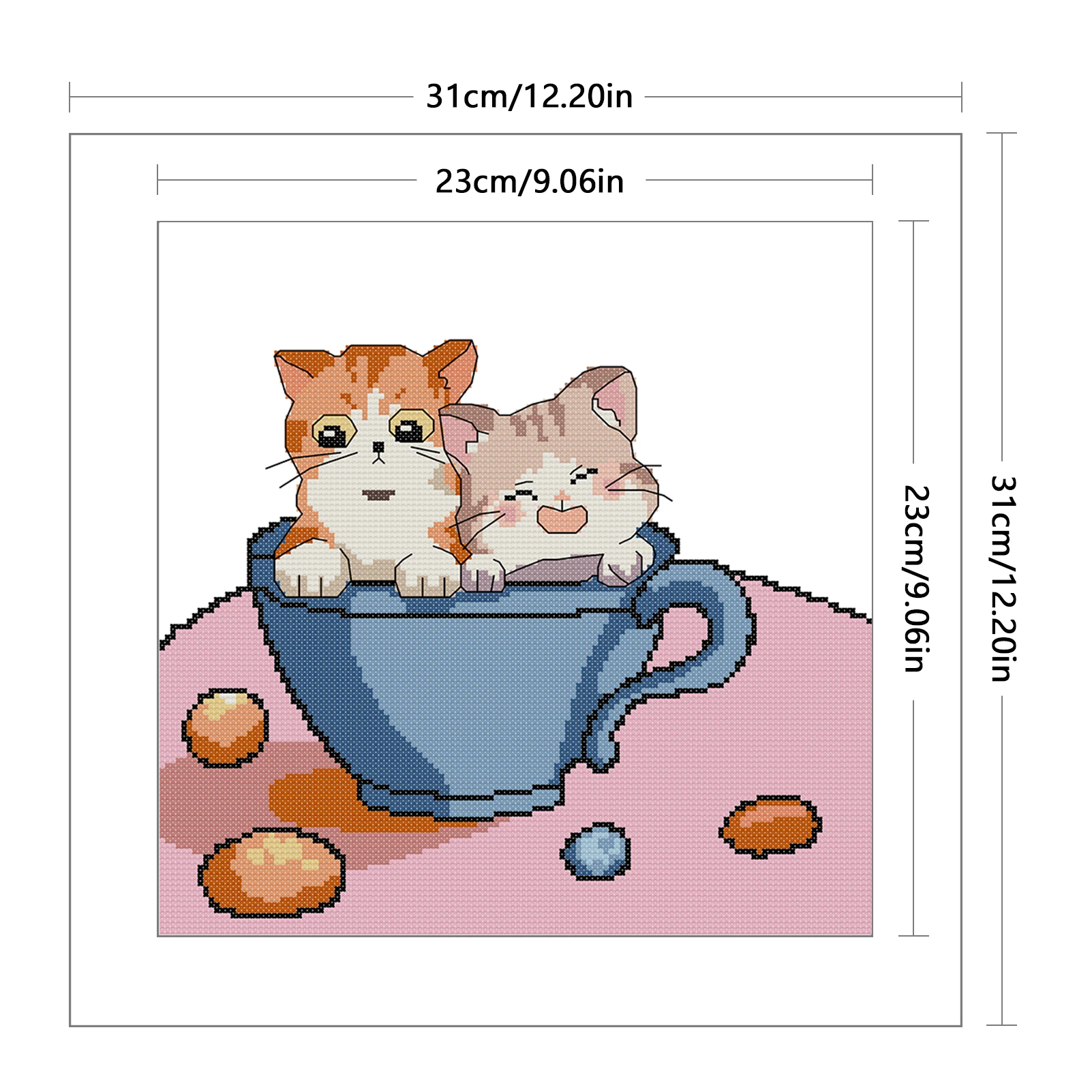 الحيوانات كامل 14CT DIY مختوم التطريز التطريز كاتب أطقم عبر الابره الفن والحرف مجموعات للبالغين ديكور المنزل #6