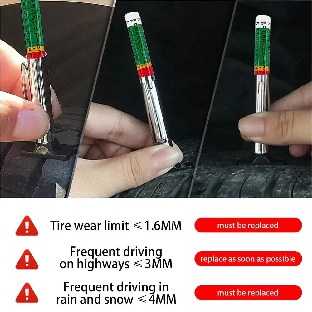 2/5/10Pcs Tyre Measuring Pen Car Wheel Digital Tire Tread Pattern Depth Thickness Gauge Auto Inspection Tools Supplies view 6