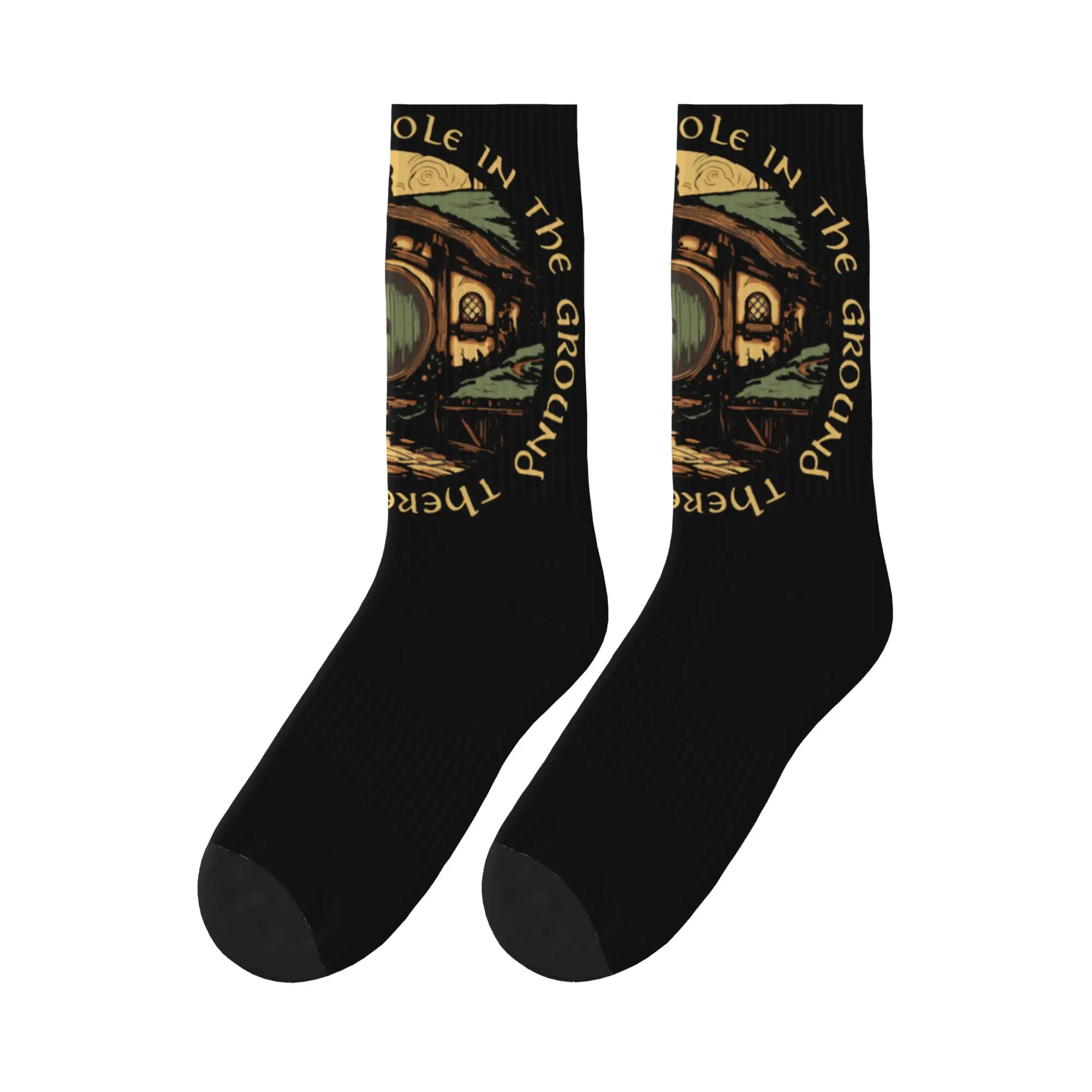 

In a hole in the ground there lived a hobbit Sports Socks High Quality Stockings All Season Long Socks for Unisex Gifts