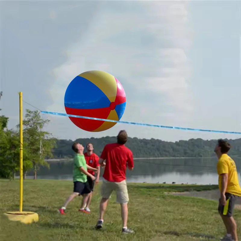 1 قطعة كرة قابلة للنفخ من مادة PVC بقطر 23.62 بوصة مناسبة للأنشطة الخارجية للعب على شواطئ الأراضي العشبية #3