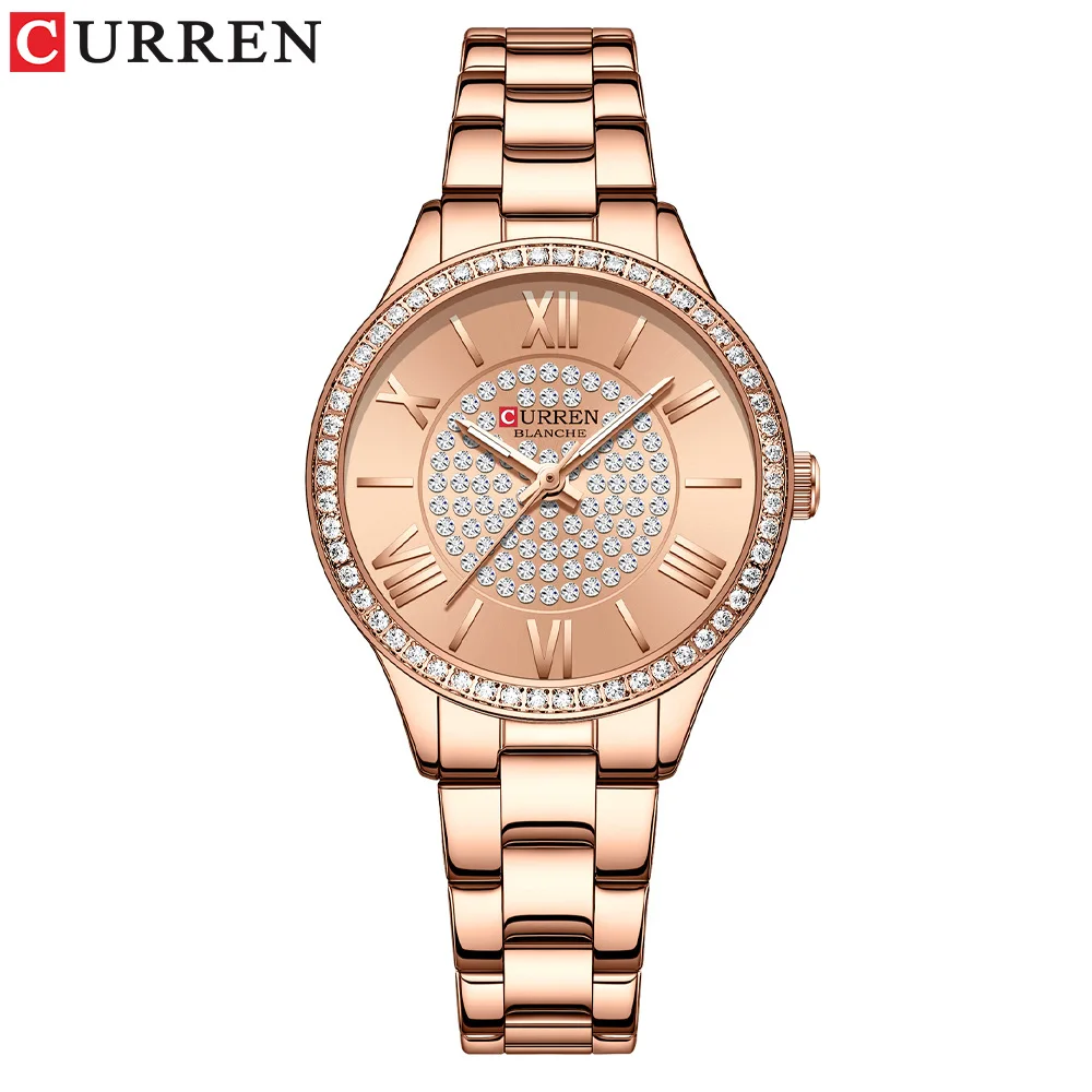 Curren/Carien 9084 Женские часы - Модные часы с металлическим браслетом - Повседневные женские часы - Кварцевые часы - Экспортные часы