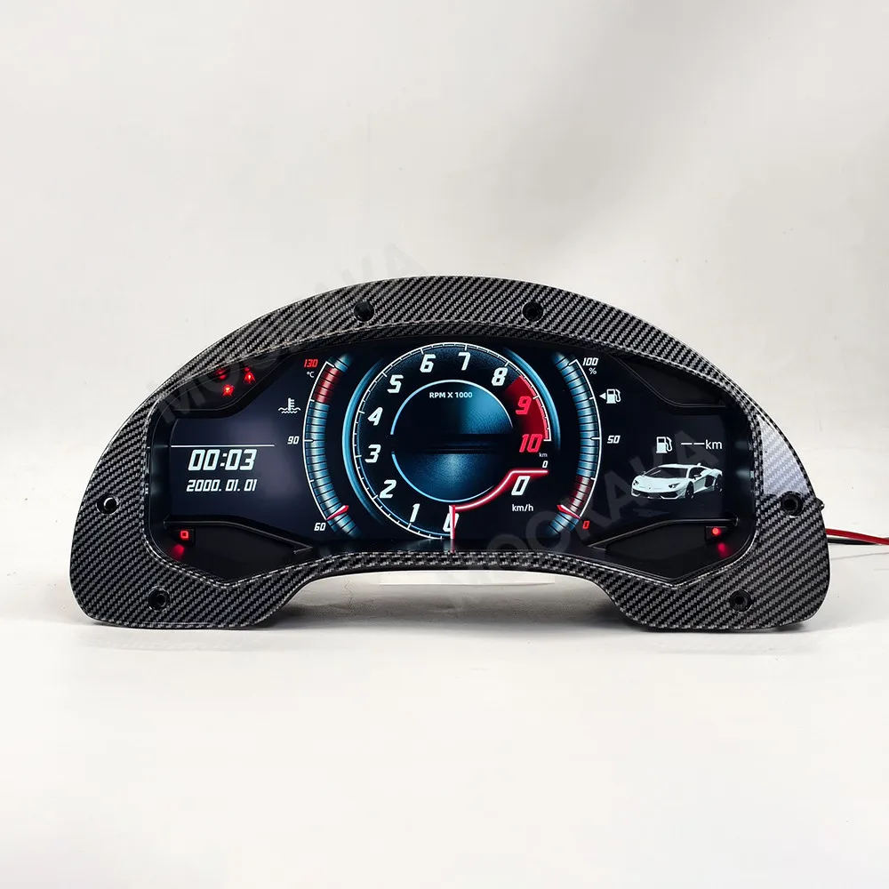 12.8 Inch Car LCD Dashboard Panel For Lamborghini Gallardo 2013~2018 Auto Digital Cluster Virtual Instrument Speedometer Panel