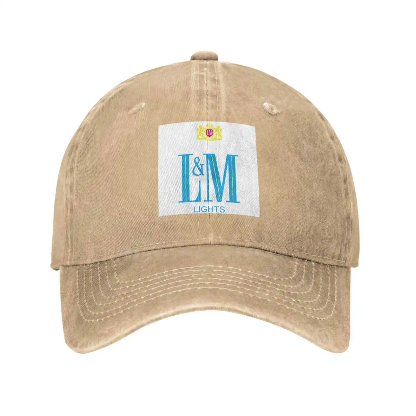 

L&M Logo Print Graphic Casual Denim cap Knitted hat Baseball cap