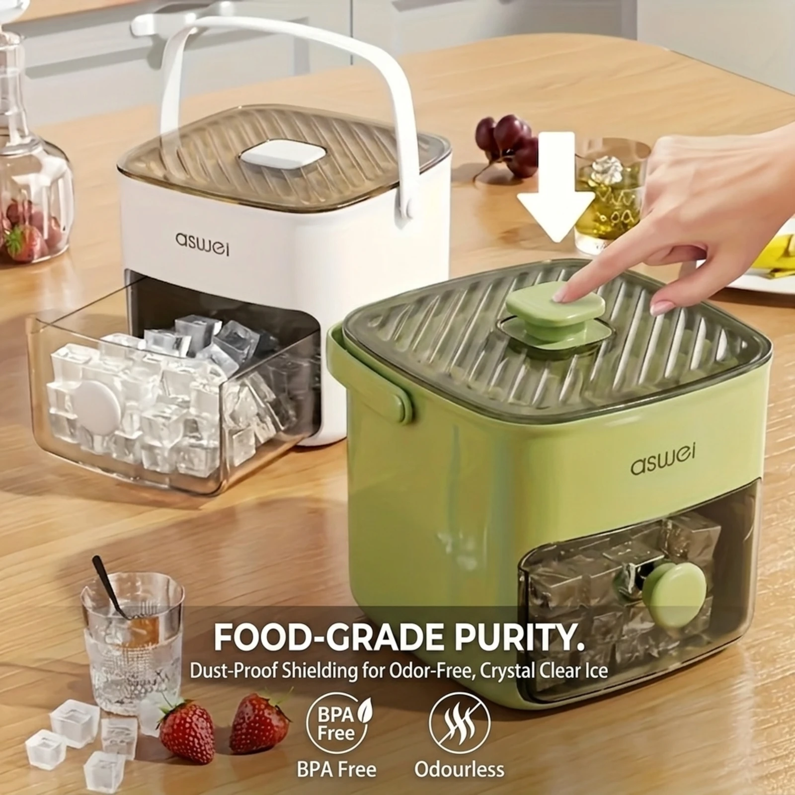 48 Grid Reusable Ice Cube Mold One-touch Easy Release Ice Maker Tray Refrigerator Homemade Ice Making Tool for Kitchen Use