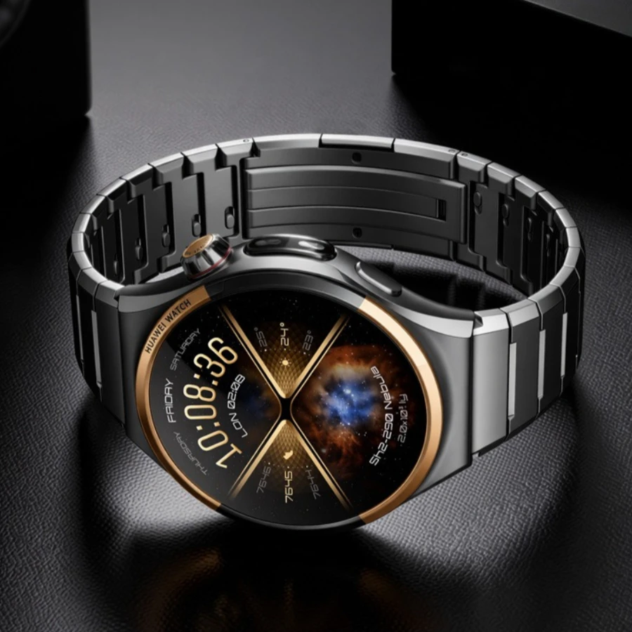 No-Gap Titanium Watchbands Folding Buckle Band for HUAWEI WATCH 6 Pro 46mm Premium Metal Bracelet Strap for Huawei Watch 6 5 4