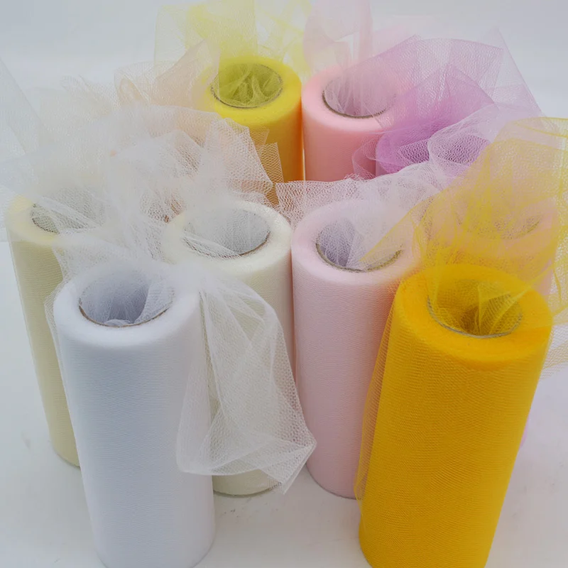 كريستال الأورجانزا تول لفة النسيج ، Chairs بها بنفسك غطاء الكراسي ، الزفاف قوس خلفية ديكور ، استحمام الطفل لوازم الحفلات ، 15 سنتيمتر x 25 ياردة