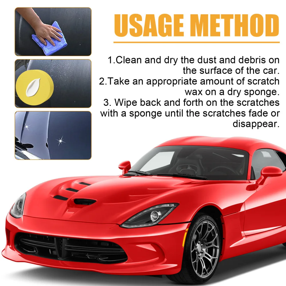 Auto Paint Scratch Remover Wax Car Care Polishing Cream Repair Compound Body Maintenance Surface Restorer Shine Tool view 6