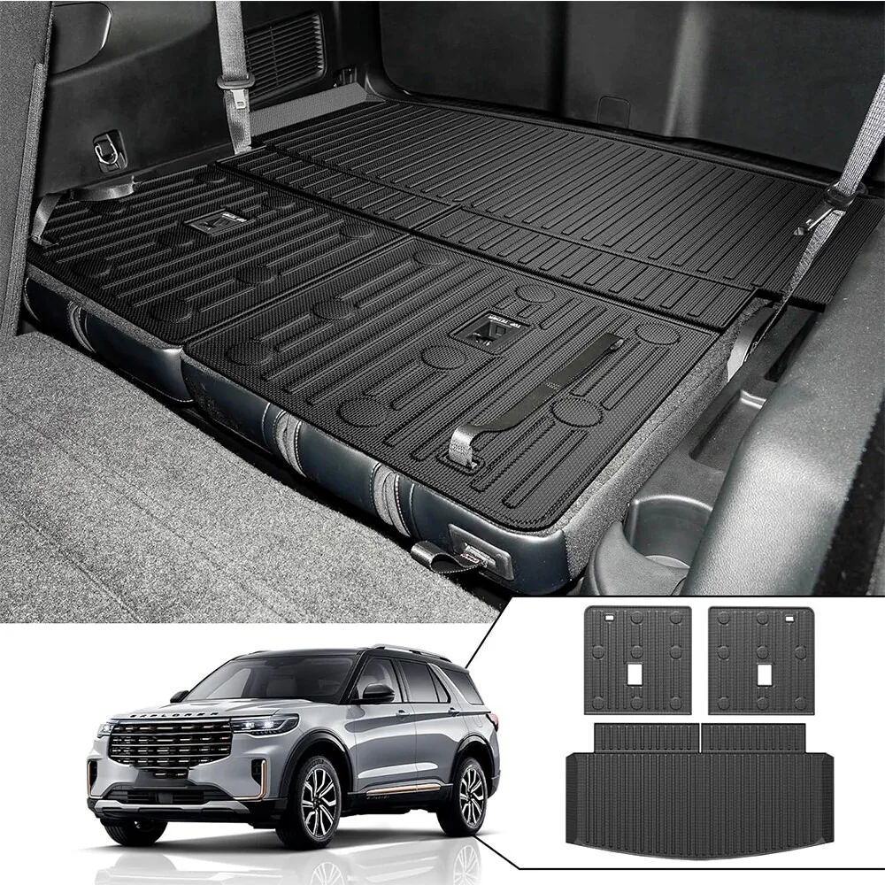 

For 2020 ~ 2024 Ford Explorer Cargo Mats Floor Mats Backrest Mat Accessories