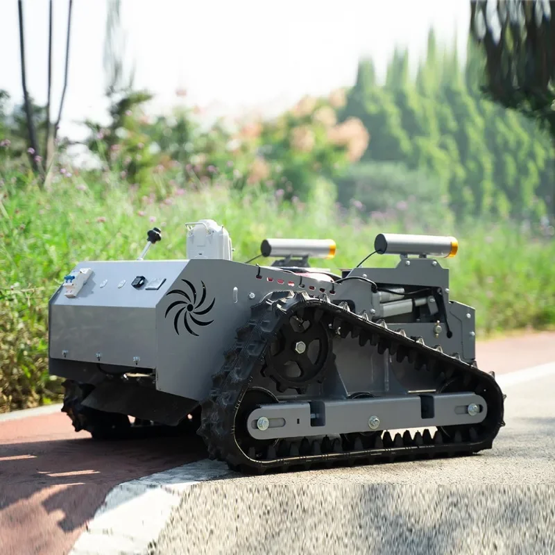 mower rubber crawler robot remote control lawn mower