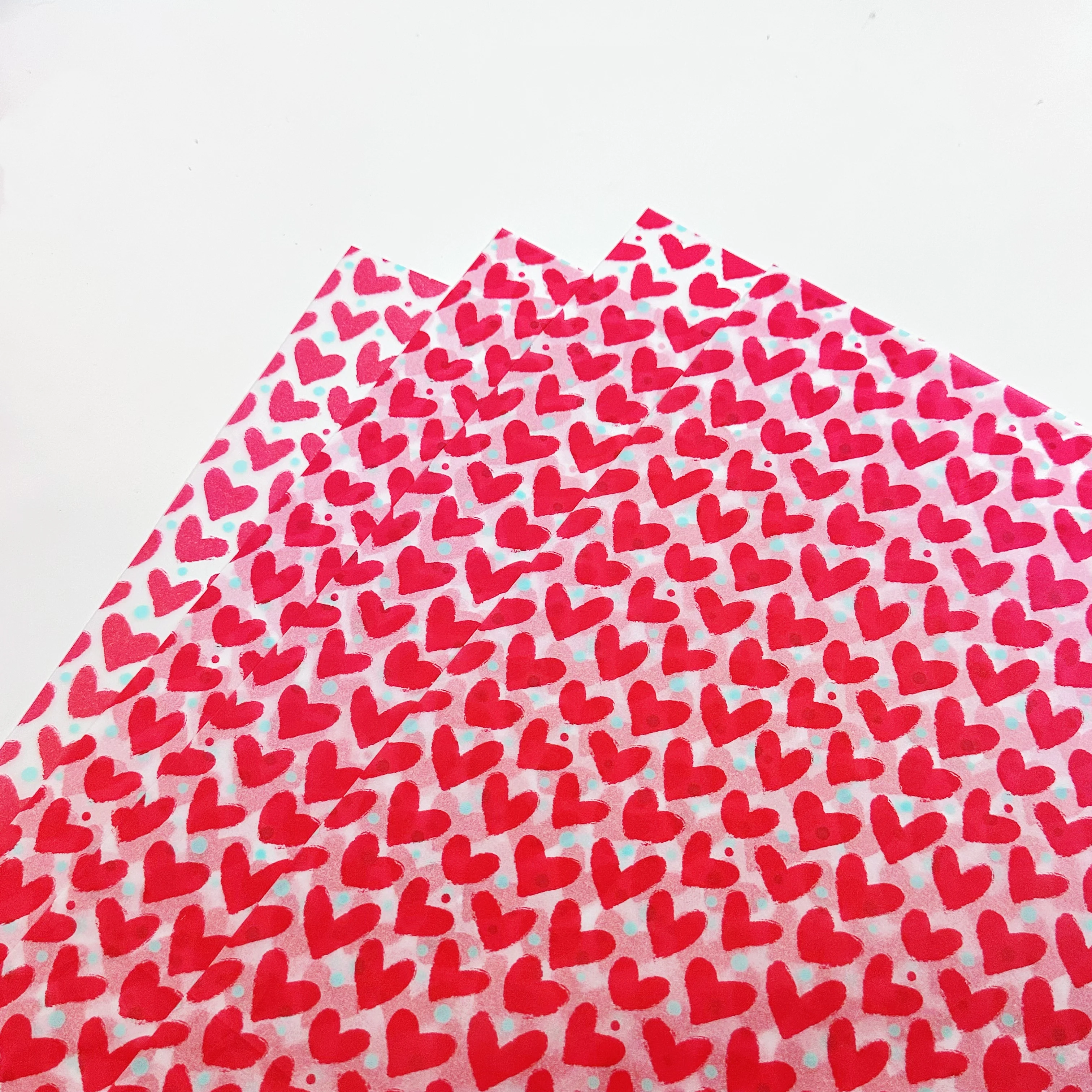 30 pezzi di carta con fiocco di neve a forma di cuore rosso, carta da regalo da 50 * 35 cm, adatta per matrimoni, San Valentino, confezioni regalo di compleanno