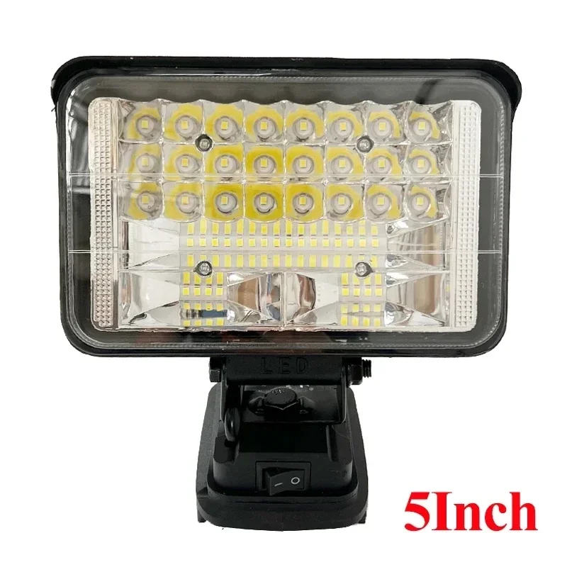 5Inch LED Work Light Portable Flood Light Cordless Light for Outdoor Emergencies Site Lighting For Makita 18V 20V Battery Pin