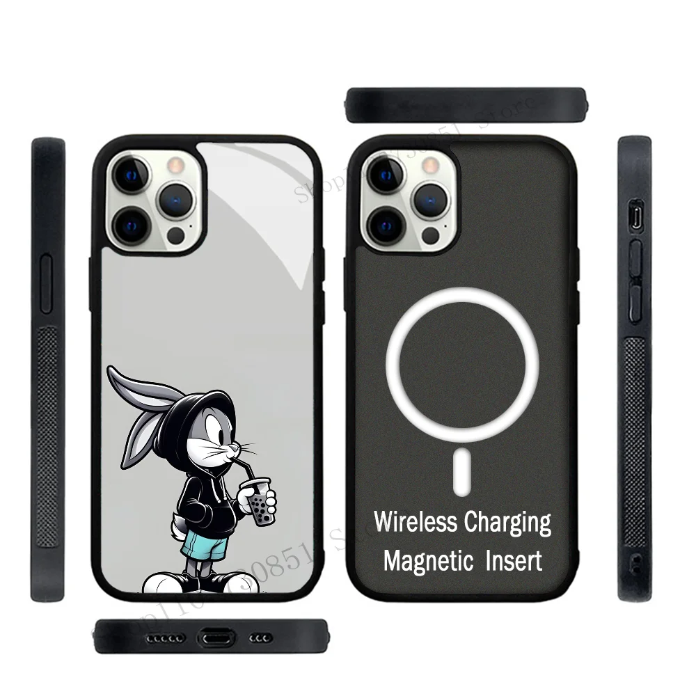 Bugs Bunny Phone Case Strong Magnetic For IPhone 15 14 13 Pro Max 11 12 Mini Alex Mirror For Magsafe