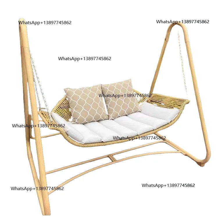 

Peiqi Red Indoor/Outdoor Double Lazy Hanging Chair Metal Swing Rocking for Garden Balcony Courtyard Living Room or Hostel