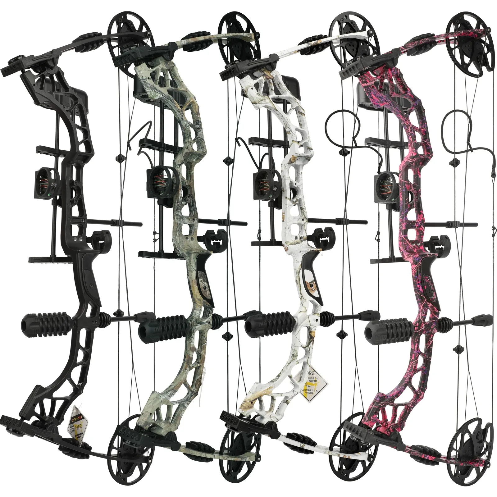 

4-цветный блочный лук, 35-70 фунтов, подставка из сплава, Let-off, 80% 320 кадров в секунду, лук для охоты, стрельбы, соревнований, стрельбы из лука