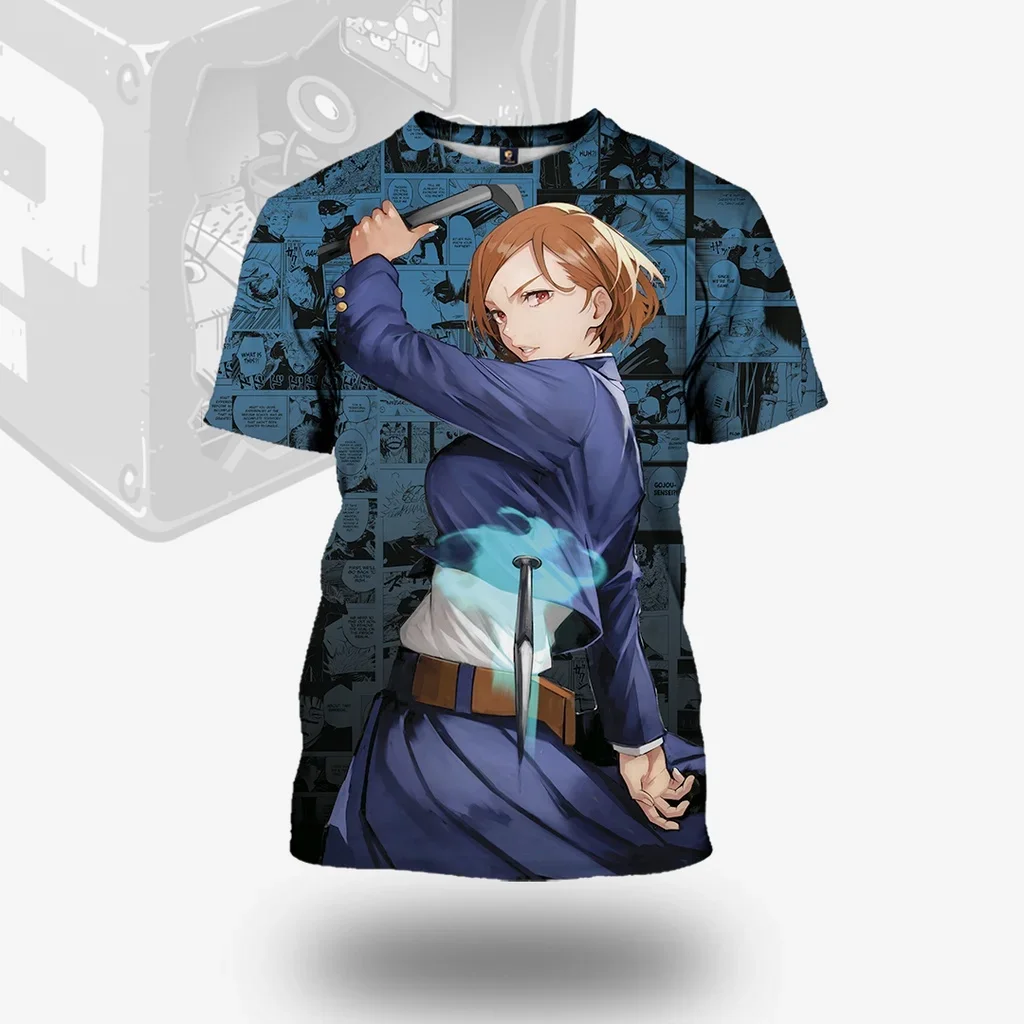 2024 Summer 3D All Art Anime Sukuna Goju Itadori Jujutsu Kaisen Character Child T-shirt Street Casual Top Kids Adults Clothing