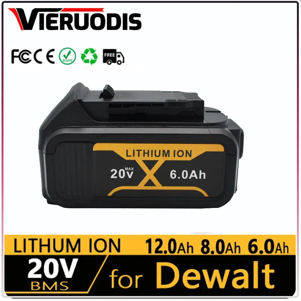 

DCB200 18V 6000mAh Lithium Replacement Battery For Dewalt 18V DCB184 DCB200 DCB182 DCB180 DCB181 DCB182 DCB201 DCB206