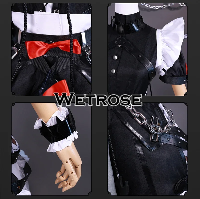 [Wetrose] Ellen Joe cosplay costumes Zenless Zone Zero شارك ميد إلين جو زي تأثيري ، القرش خادمة فتاة ، زينون صفر ZZZ ، مجموعة كاملة ذيل شعر مستعار ، عيد الميلاد الهالوين ، متوفر