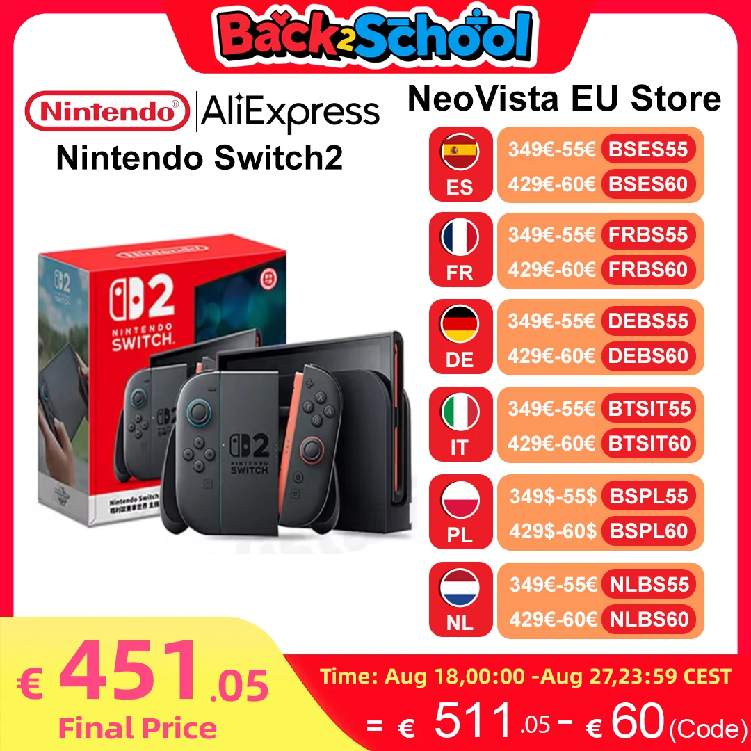 Nave UE Console di gioco Nintendo Switch 2 Console di gioco portatile NS2 LCD da 7,9 pollici 1080P Design magnetico NS2 Nintendo Switch