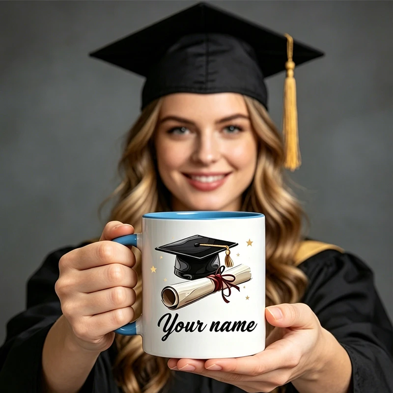 Personalized Graduation Mug - Customizable with Name - A Perfect Gift for Women, Daughters, and Sisters