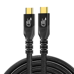 USB4 Cable 8K USB C 240W Charging Cable 40Gbps USB-C Data Cable Compatible with Thunderbolt 4/3 Type-C Laptop Hub Docking