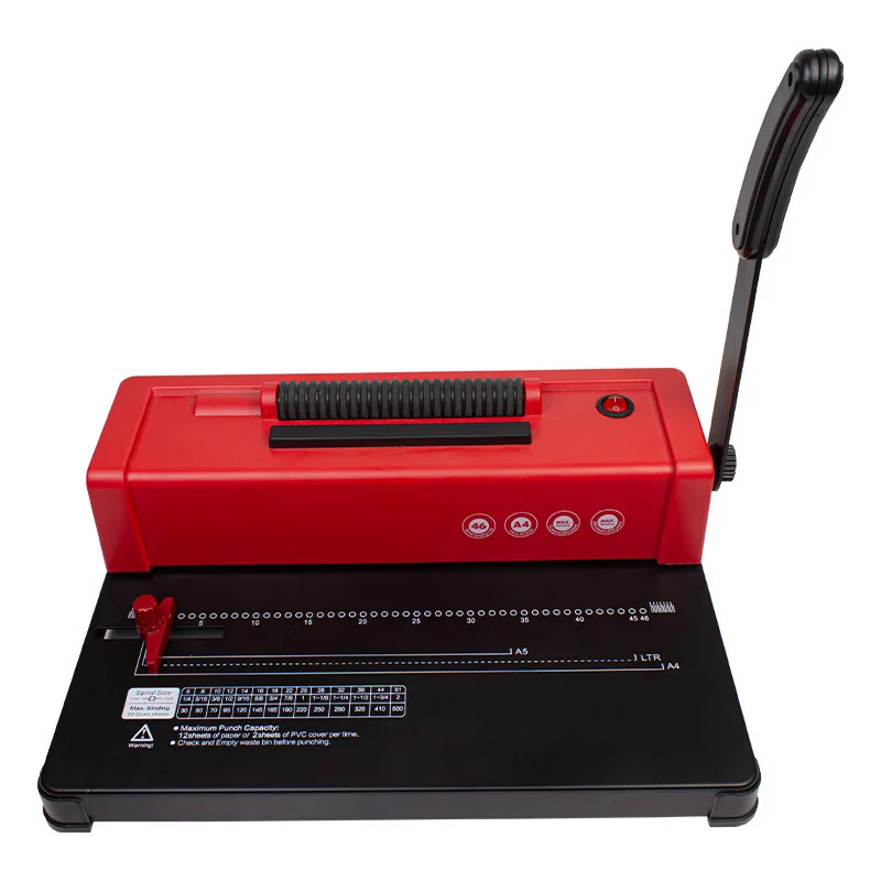 Mesin Pembuat Lubang Spiral SB12 Single Coil, Mesin Binding Spiral, Mesin Binding Ring Plastik Voucher