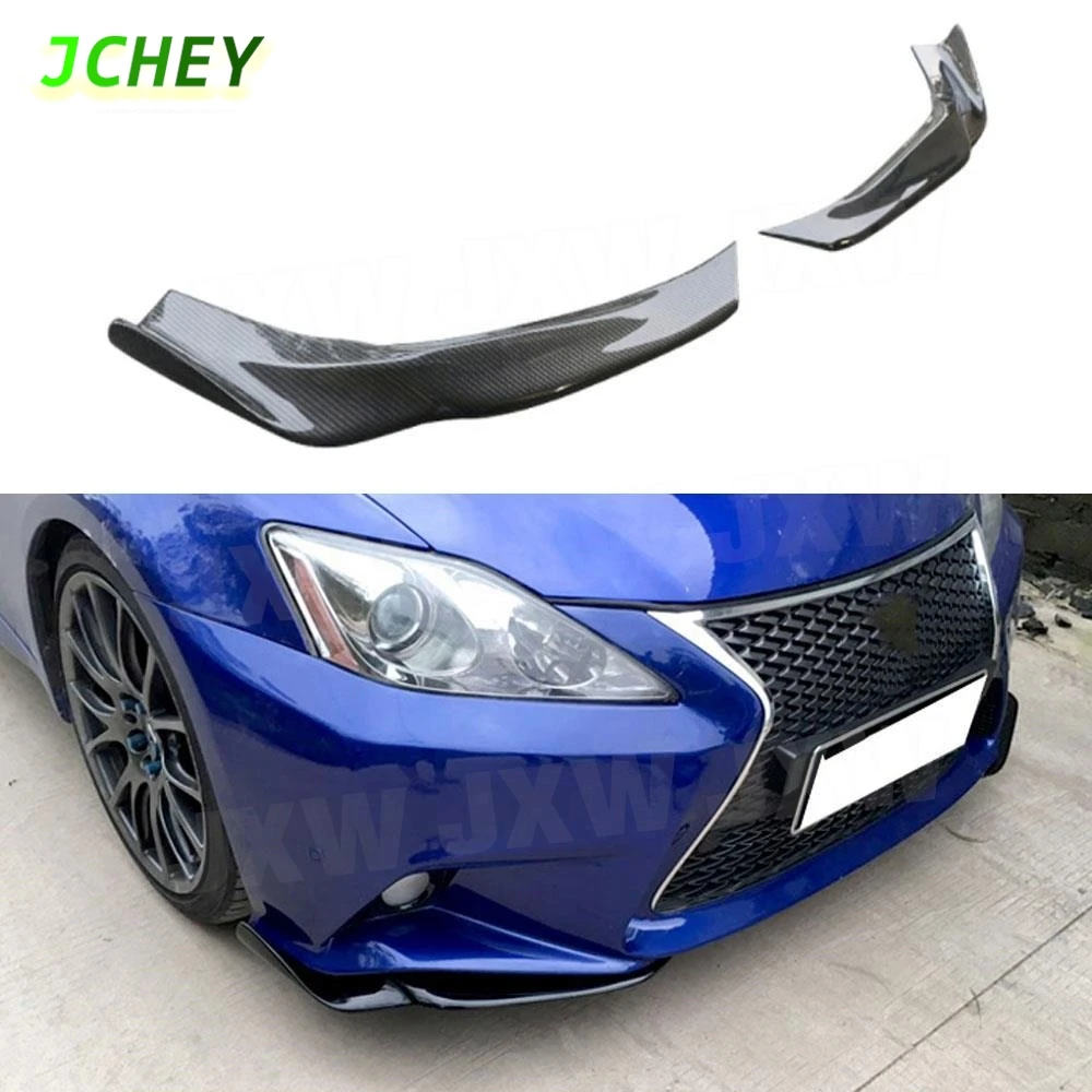 

JCHEY Front Bumper Lip Splitters For Lexus IS250 300 350 IS F Sport Sedan 4 Door 06-12 Apron Winglets Flaps Spoiler Carbon Fiber