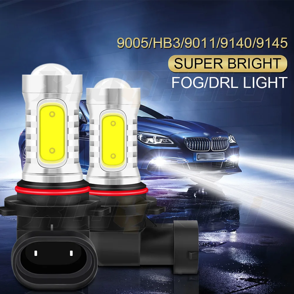 

XWQHJW 2PCS Car lights 9005/9006 Super Bright LED Headlights High Low Beam Fog Light Bulb White Minisize Car accsesories