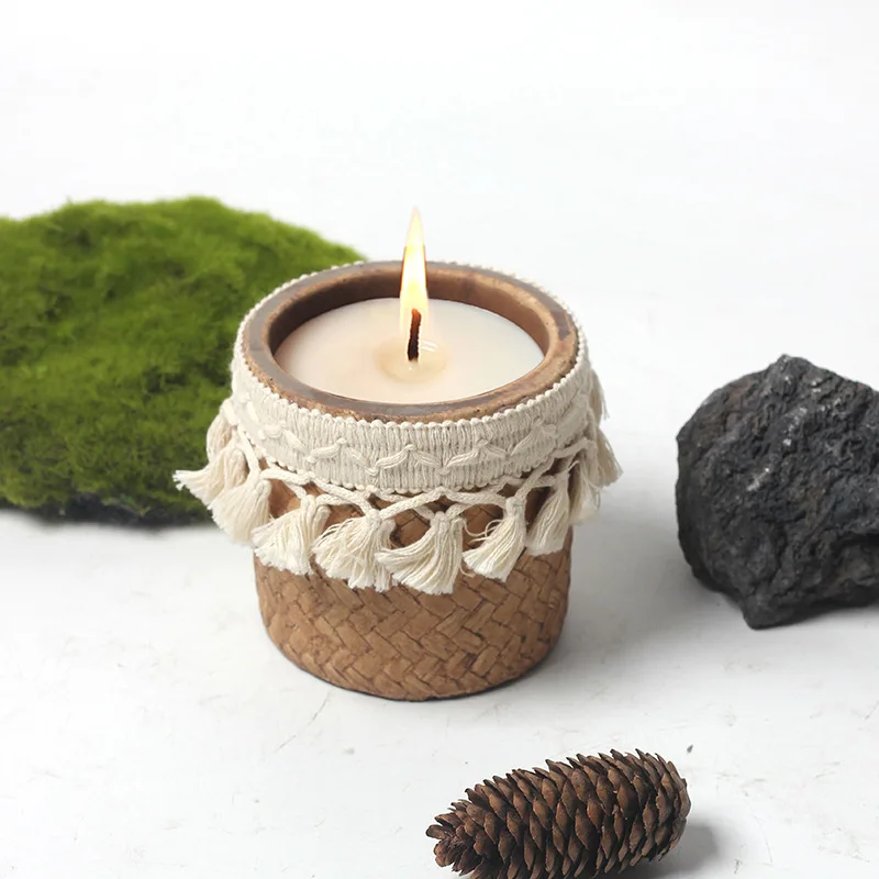 1PC Ceramics Candle Holder Decorative Jar Multipurpose Candle Making Cylinder Shape Candle Tools Home Desktop Decoration Gifts