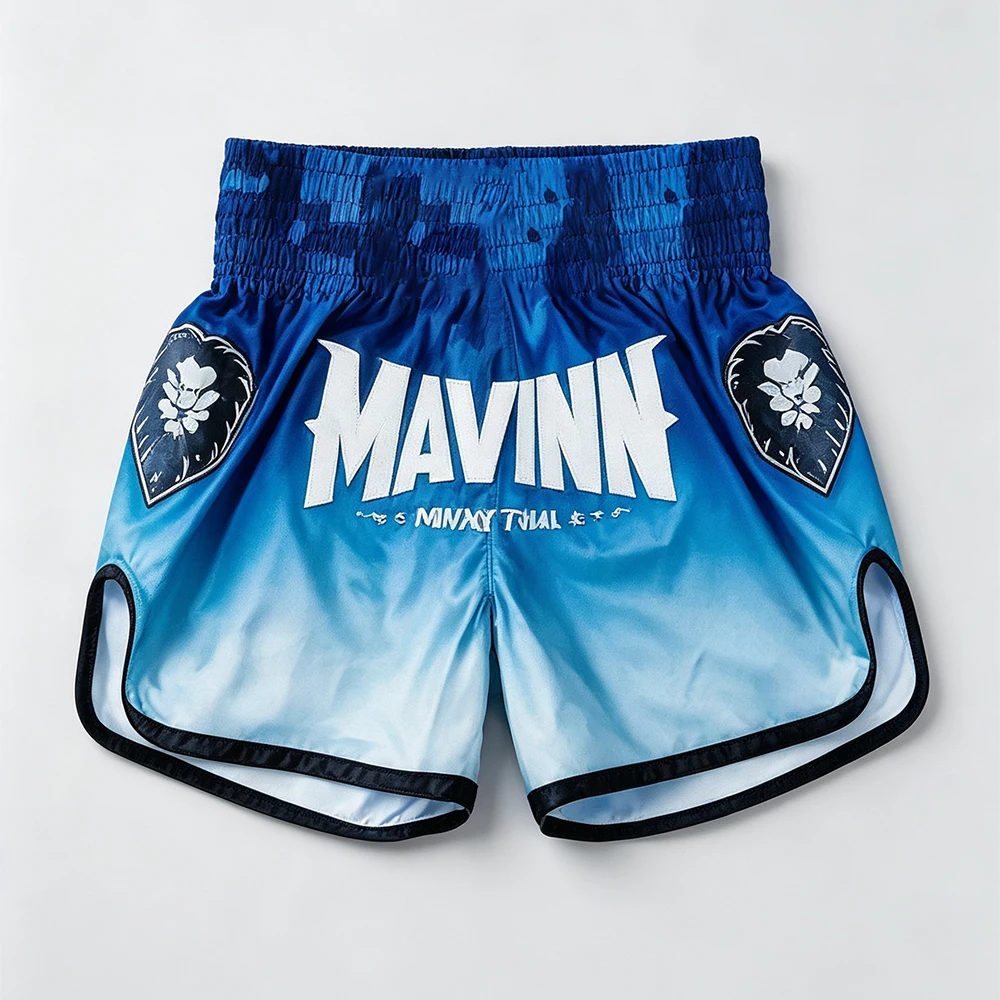 Neue Herren Muay Thai Shorts, Achteckige Käfig-Trainings-Sportshorts, Übergroße Atmungsaktive Schnelltrocknende MMA-Kampf-Nachthosen – Detail 7