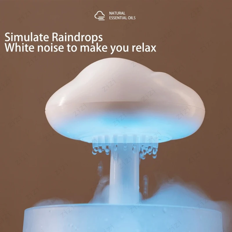 Cloud Rain Style Humidification Aromatherapy Machine Colorful Atmosphere Light Atomization Essential Oil Aromatherapy Machine