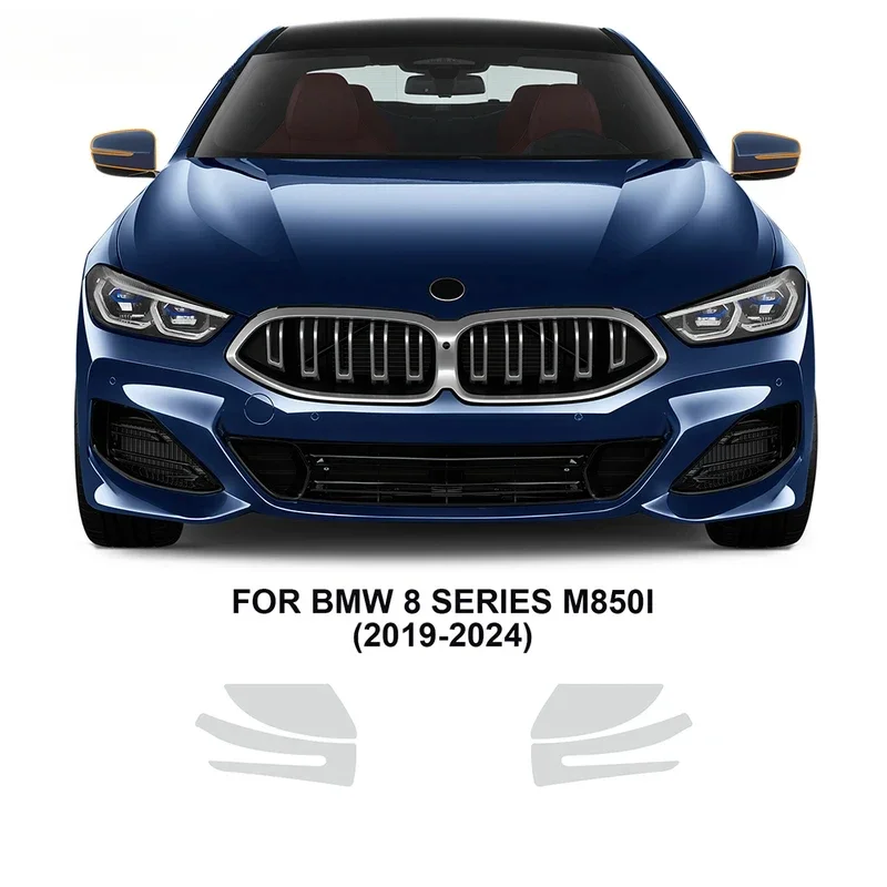 Película de Proteção de Pintura Retrovisor Transparente, Adesivo PPF, Farol Pré-Cortado, Acessórios para BMW M850i, M840i, Série 8, 2022-2024