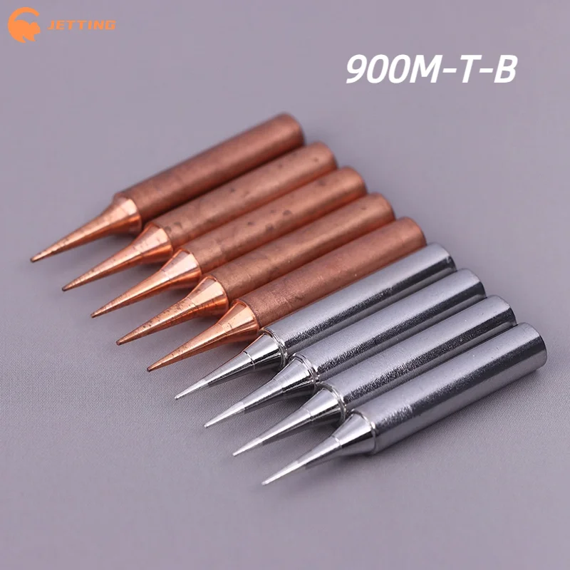 5pcs 900M-T-B Solder Pure Copper Iron Tips Set Soldering Tip Welding Equipment Accessories Rework Station Welding Head