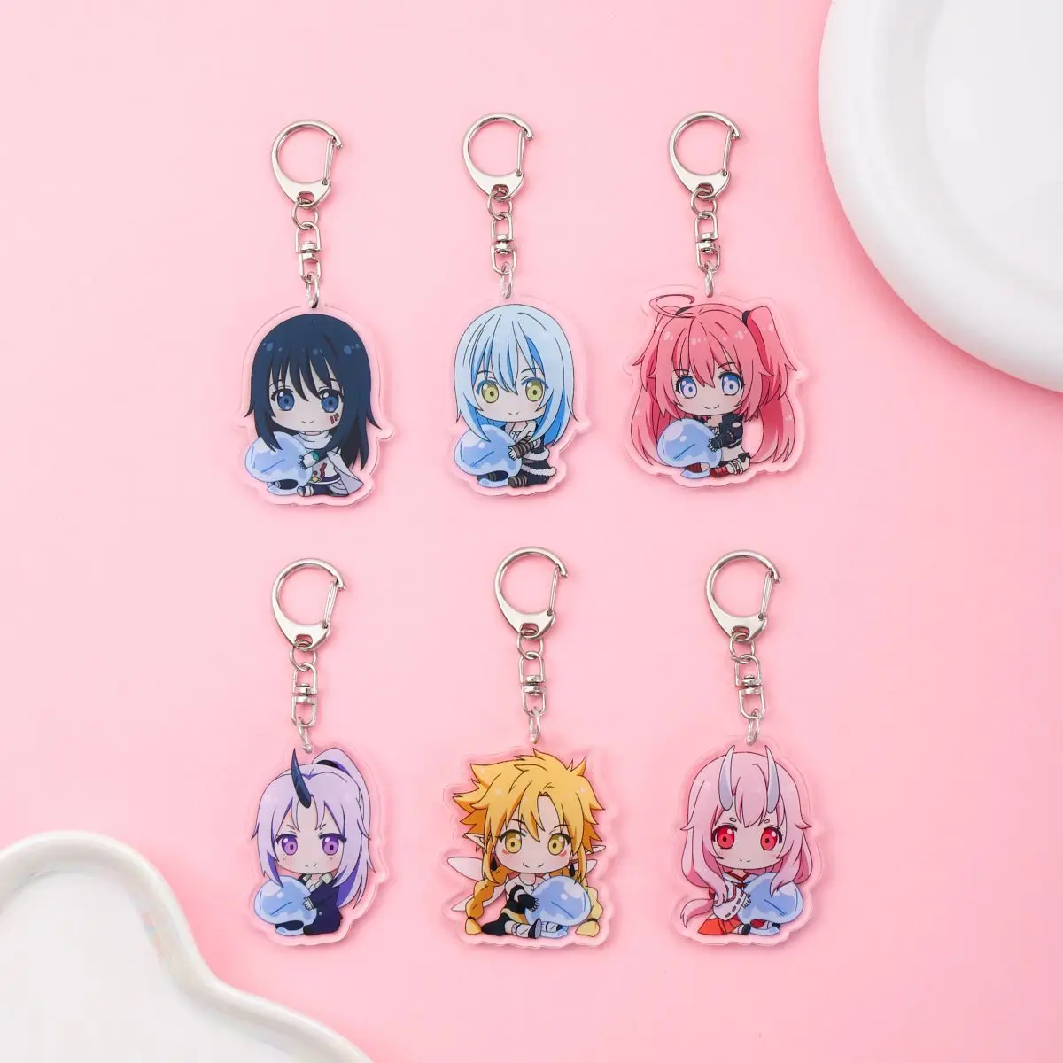 Anime That Time I Got Reincarnated as a Slime Keychain Cute Rimuru Tempest Figures Pendant Car Key Chain Bag Accessories Jewelry