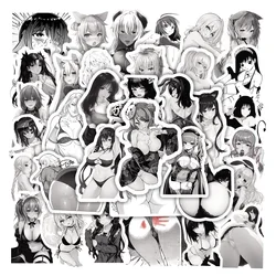 50pcs Black and White Sexy Graffiti Stickers Water Cup Suitcase Notebook Skateboard Water Cup Waterproof Decorative Stickers