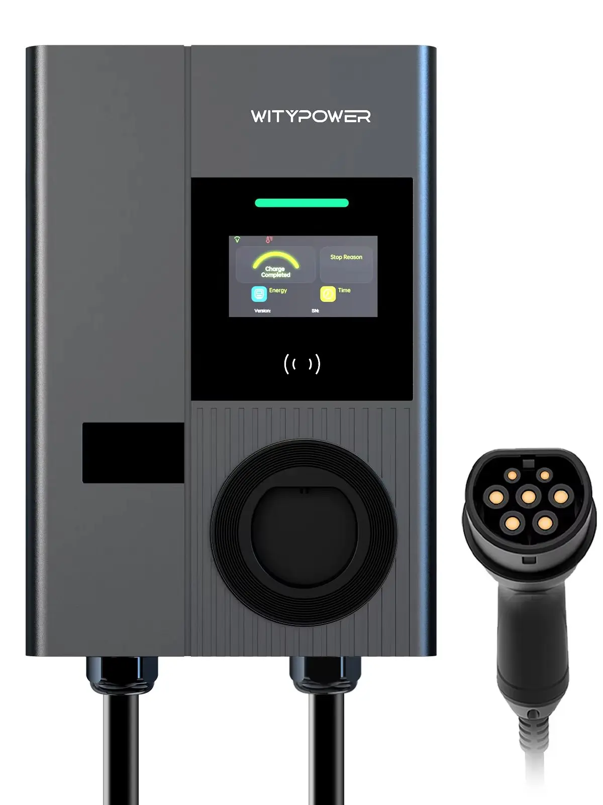 Ładowarka do samochodów elektrycznych WityPower z wejściem CEE, stacja ładowania EV 7kW 11kW 22kW, Wallbox, sterowanie za pomocą aplikacji, terminal ładowania RFID. — 2