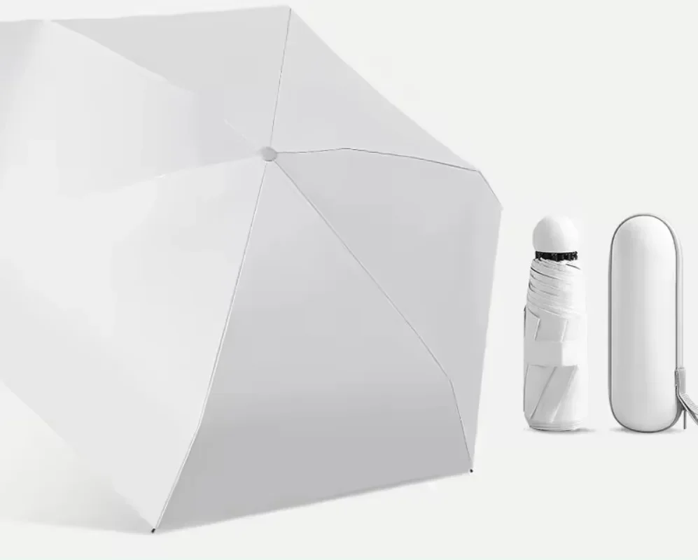 Ombrello a capsula portatile ultraleggero e compatto ombrello con protezione UV Mini ombrello a cinque pieghe
