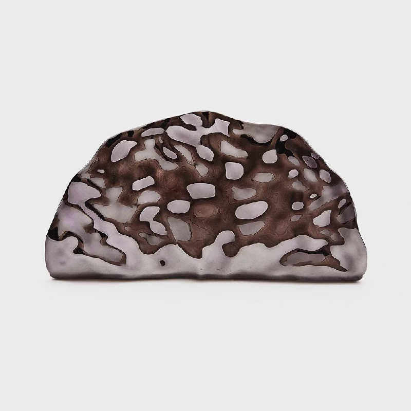 Evening Bag Electroplating Metallic Style Acrylic Crossbody Shoulder Fan-shaped Clutch Elegant Party Wallets Luxury Designer Bag