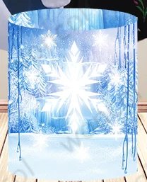 Frozen Elsa Anna Round Backdrop Girls Birthday Baby Shower Backdrop Frozen Elsa Olaf Cylinder Cover Decorations Photocall Props