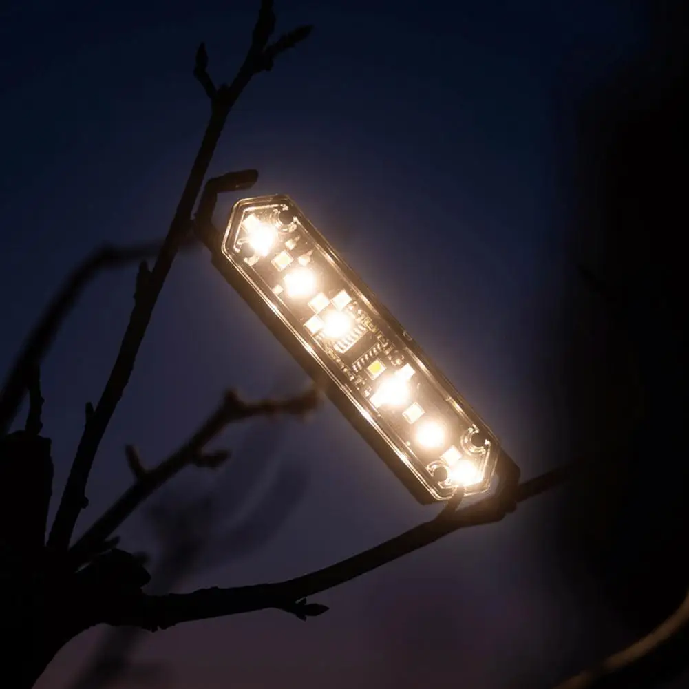 Outdoor Camping Guyline Warning Light 7 Modes Adjustable IPX4 Waterproof Magnetic Portable Hiking Tent Shelter Wind Rope Hanging