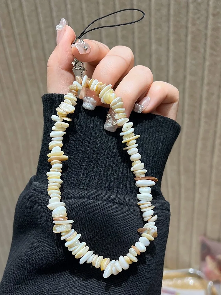AliExpress NONE Creative Gravel Mobile Phone Chain Colorful Stone Beaded Cellphone Hanging Cord For iPhone 15 Pro Max 16 Plus 11 13 12 14 16pro