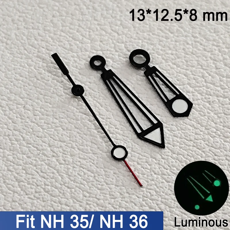 Watch Hands Suitable for NH 35 NH 36 ETA 2836 2824 Miyota 8205 8215 Series Green Luminous Hand Luxury Watches Accessory Parts