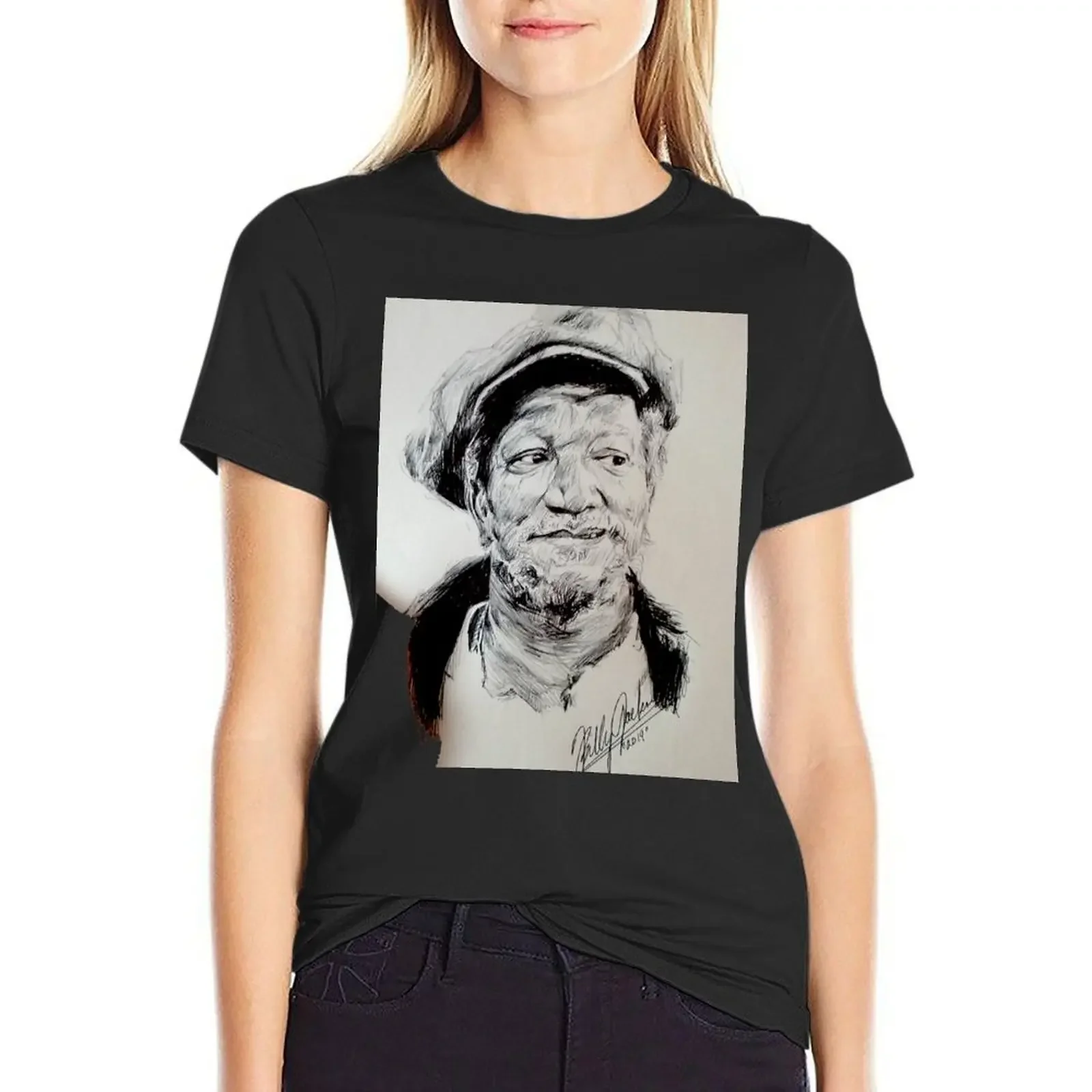 

Redd Foxx T-Shirt quick-drying kawaii clothes summer tops tees western t shirts for Women