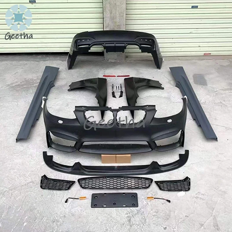 

For BMW 3-Series E92 E93(2010-2012) Upgrade to M4 bodykit grille side skirts rear bumper front bumper front lip