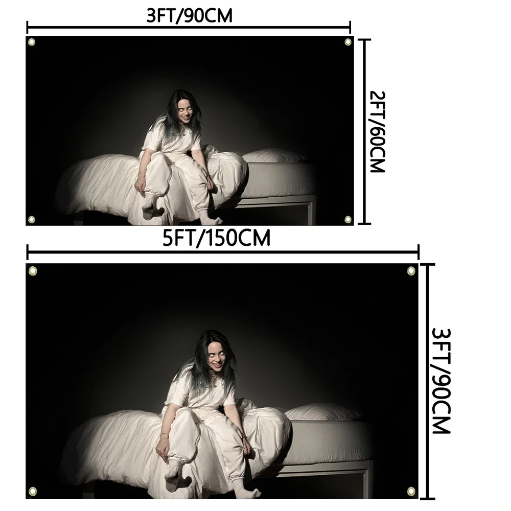 Famous pop singer B-Billie album flag 3x5fts 2x3fts home decoration aesthetics wall hanging bedroom birthday gift