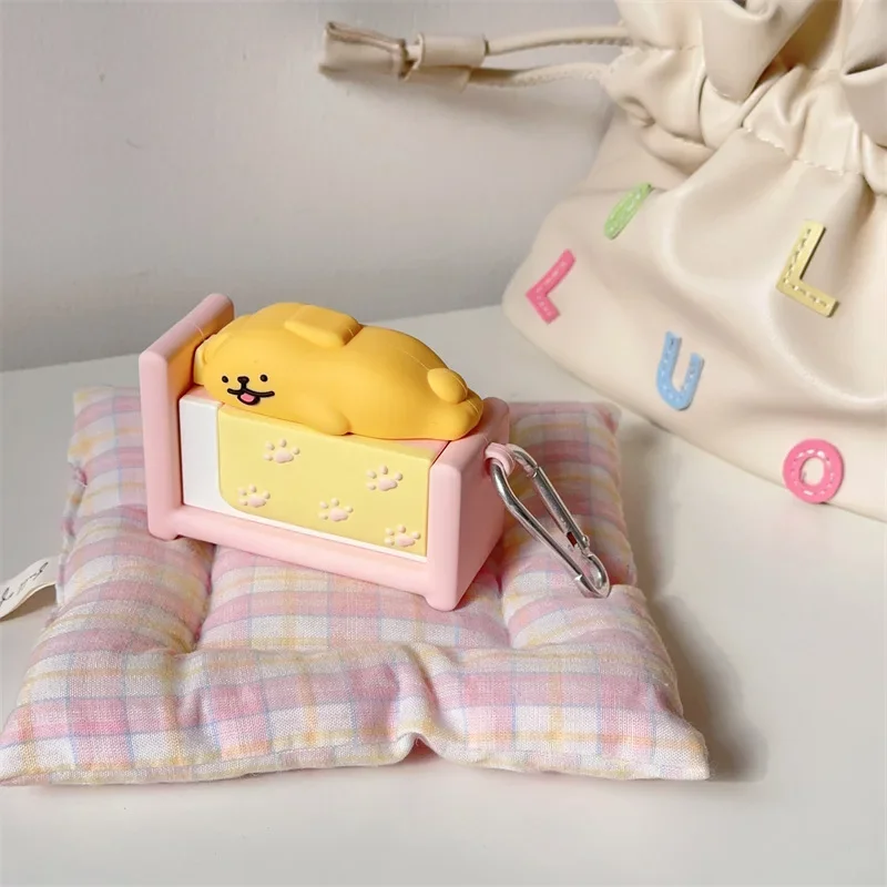Sleeping Dog Case for AirPods 4 Airpod 1 2 3 Pro Pro2  Bluetooth Earbuds Charging Box Protective Earphone Case Cover