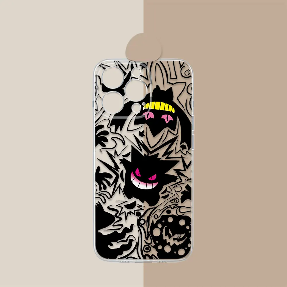 Gengar Pokemon GhostสําหรับSamsung Galaxy S25Ultra S24 S23 S22 S21 S25 Ultra S20 S10 Plus Fe 5G Coqueฝาครอบโทรศัพท์โปร่งใส
