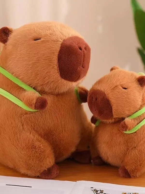 

Большая мягкая игрушка-капибара с пищалкой, плюшевая игрушка-хомяк с хвостиком, наполненная ПП-хлопком, универсальный подарок для любого возраста